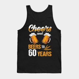 Cheers And Beers To My 60 1959 60th Birthday Tank Top